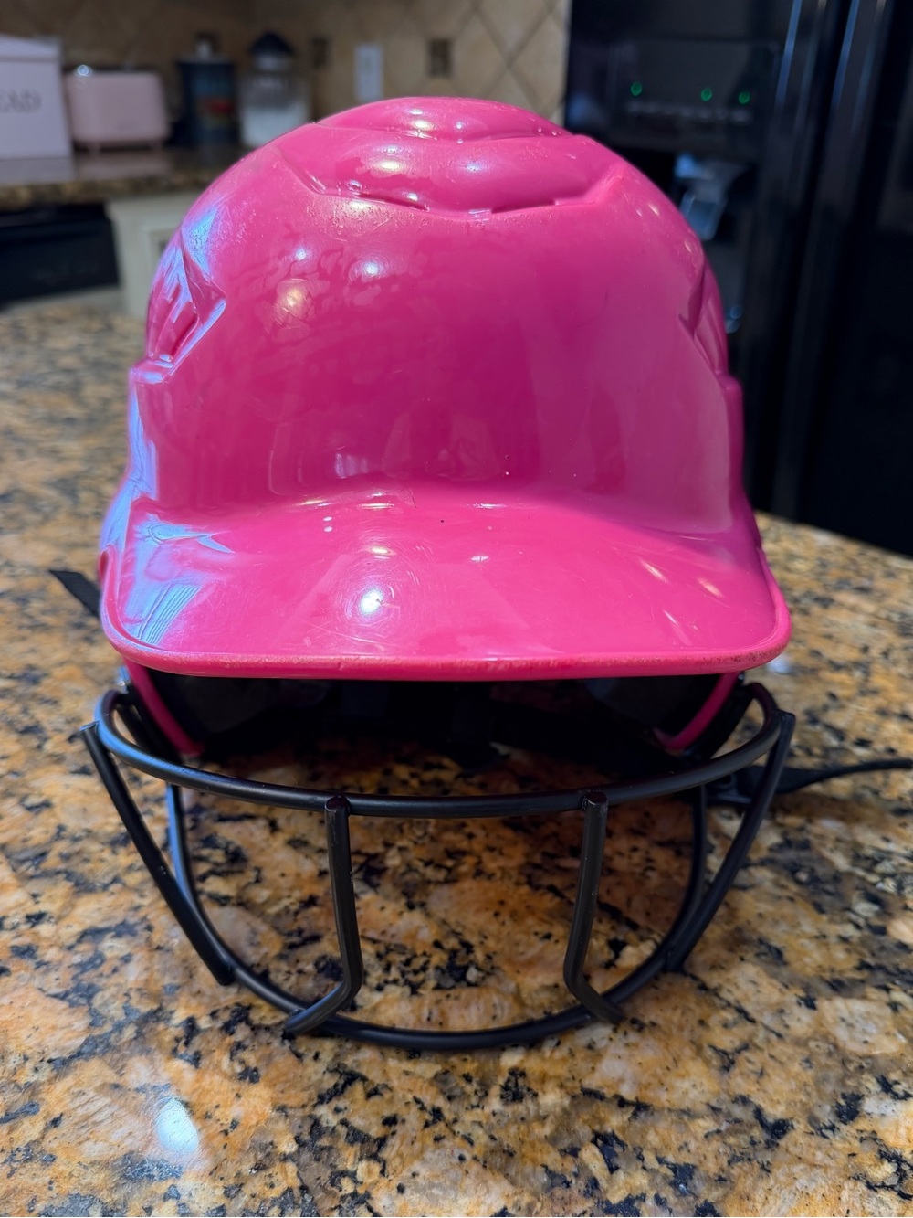 Worth Pink Kids Batting Helmet with Black Faceguard